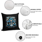 Roar With Heart Detroit Lions Graphic Soft Washable Throw Pillow