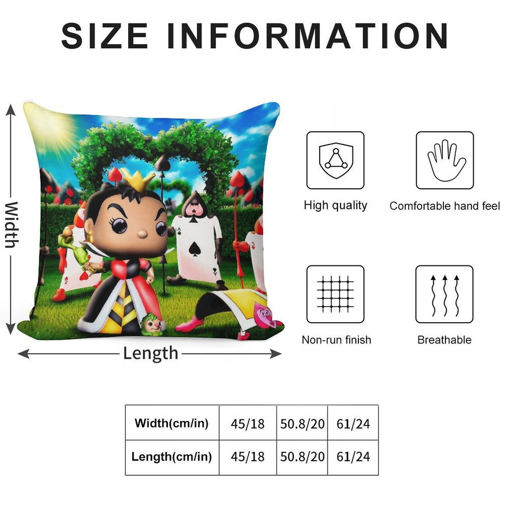 Queen of Hearts. !OFF WITH HIS HEAD! Soft Warmth Comfort Throw Pillow