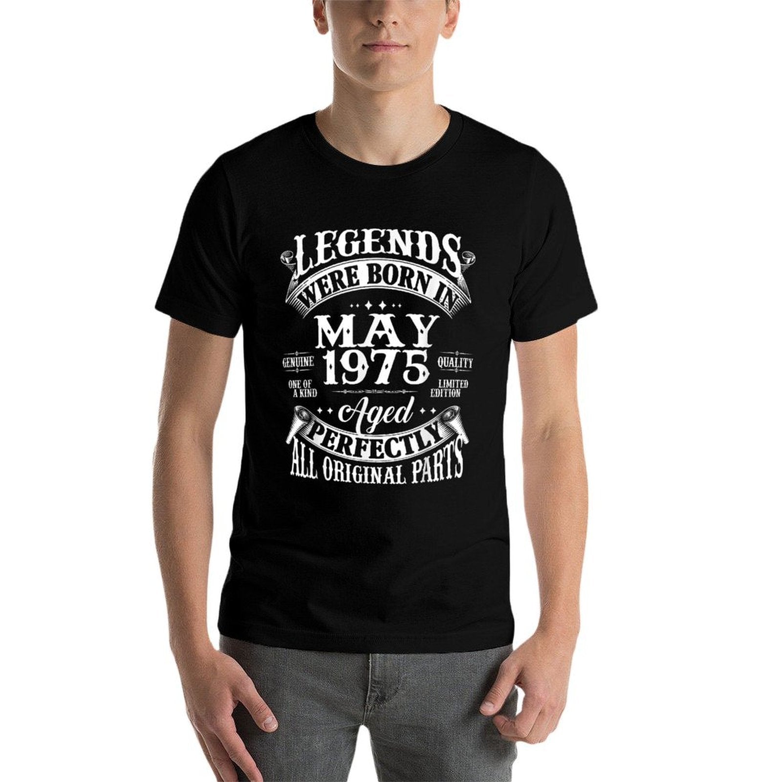 50th Birthday Gift Legends Born In May 1975 50 Years Old  Durable T-Shirt