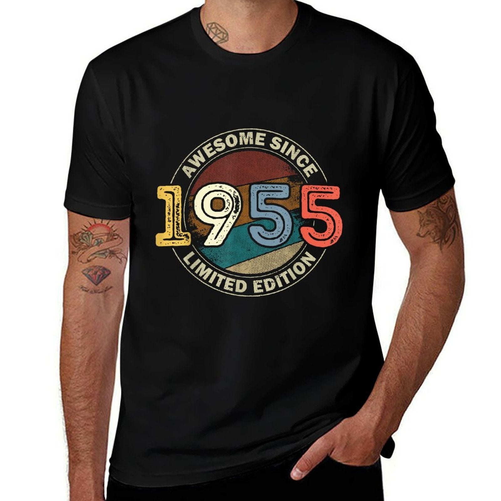 Vintage 70 Birthday Decorations Men 70yr 1955 70th Birthday  Soft T-Shirt