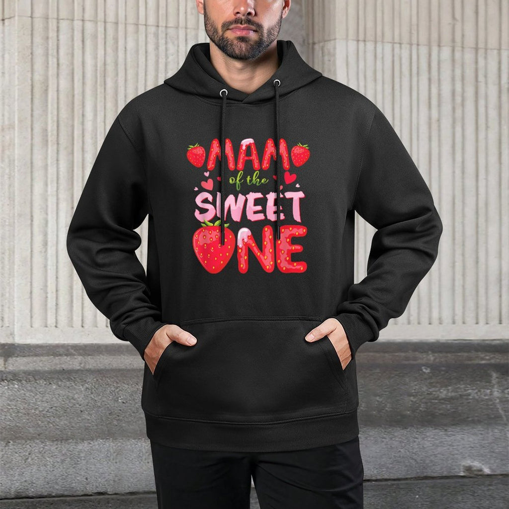 MAM Of The Sweet One Strawberry Birthday Family Party Shrink-Resistant Hoodie