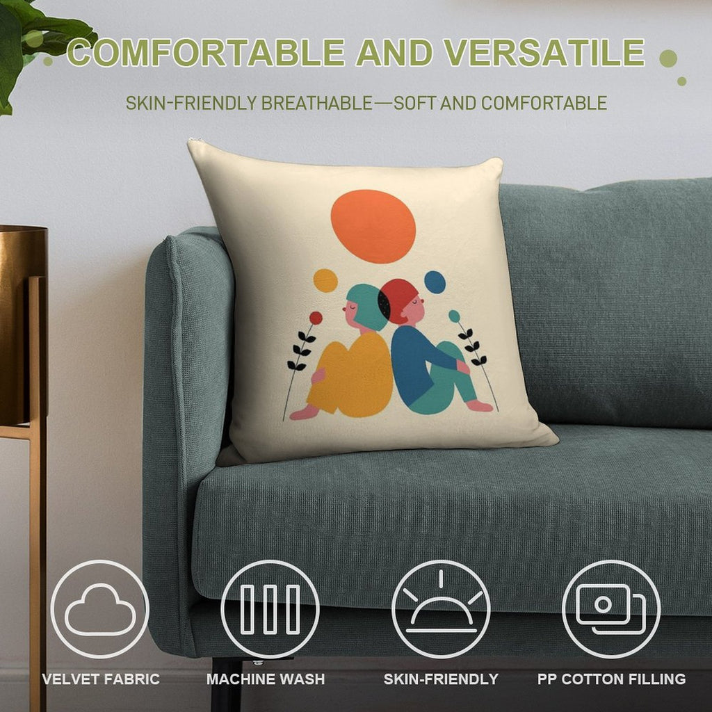 Miss You Soft Washable Throw Pillow