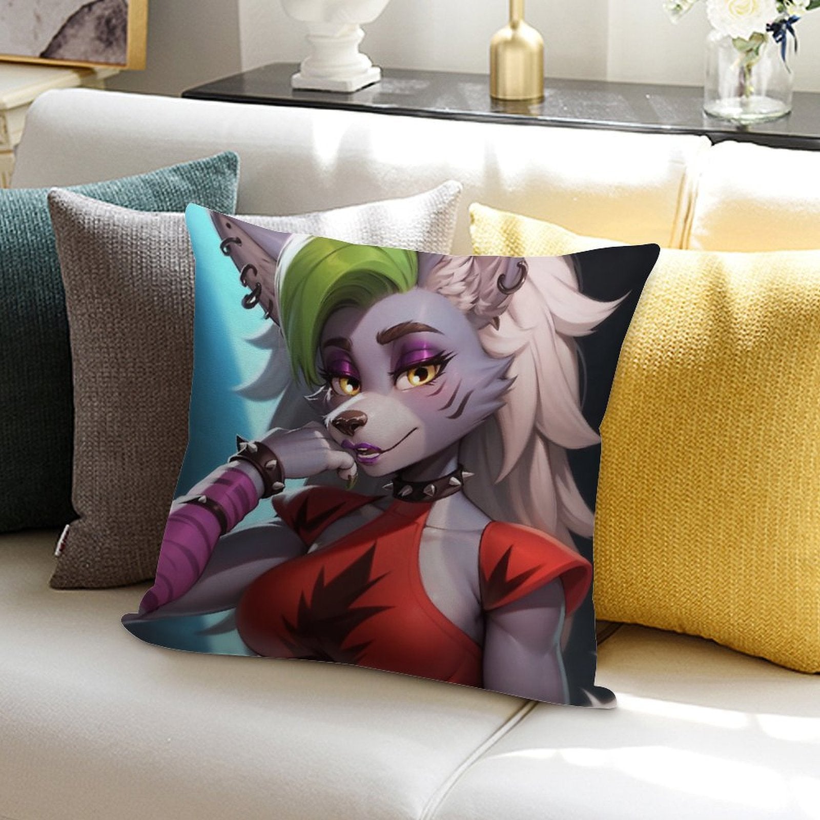 Roxanne Wolf Idle Soft Easy Maintenance Throw Pillow