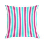 Pastel Pink Blue Stripes Soft Shrink-Resistant Throw Pillow