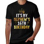 Star Heart Happy 16 Years Old It's My Nephew's 16th Birthday  Rolled Sleeves T-Shirt