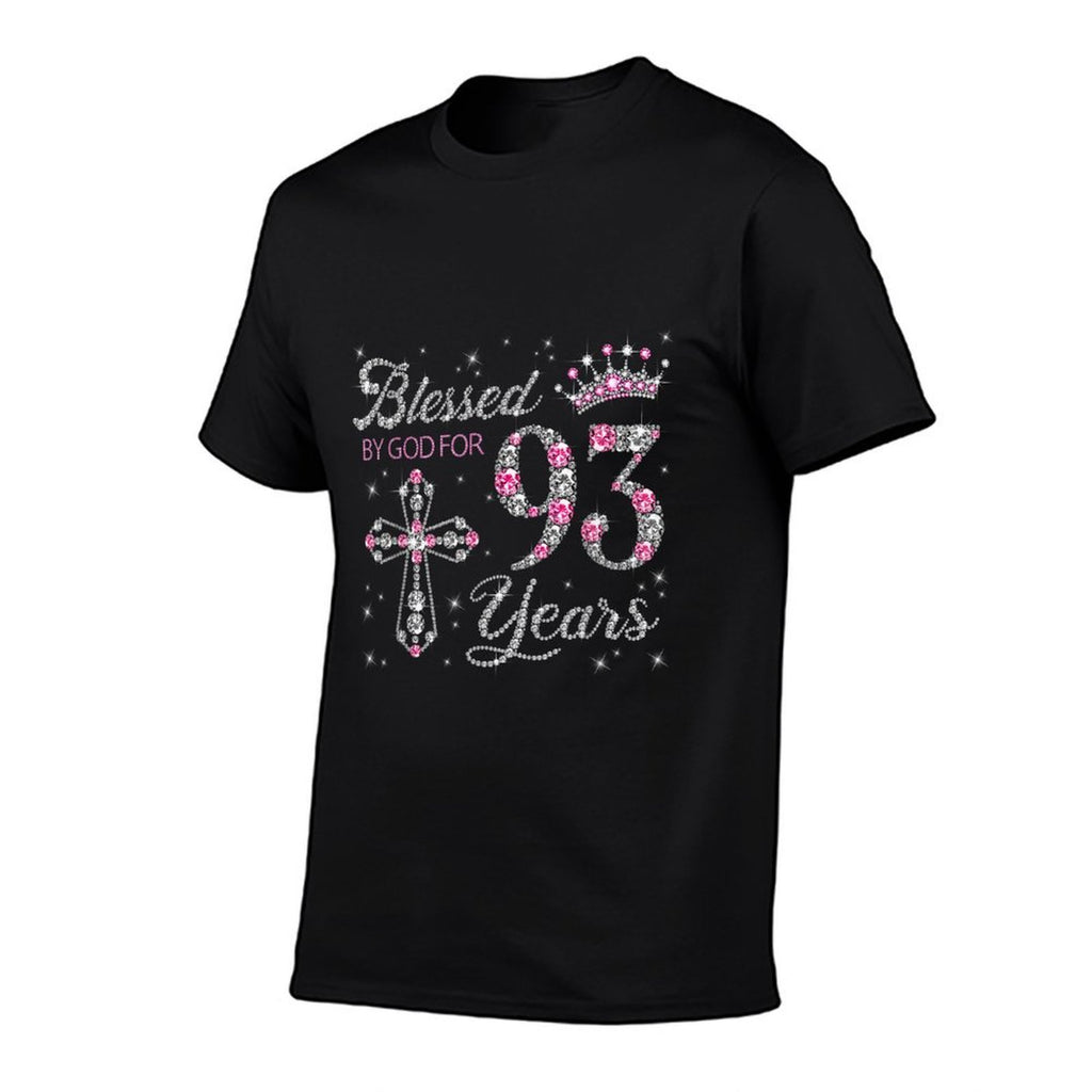 Blessed by God For 93 Years Old 93rd Birthday Gift For Women  Quick-drying T-Shirt