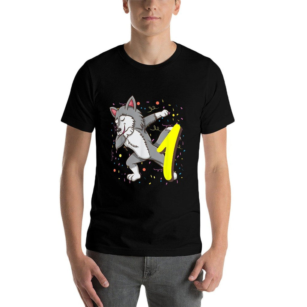 1 Year Old Wolf Birthday  Eco-friendly Material T-Shirt