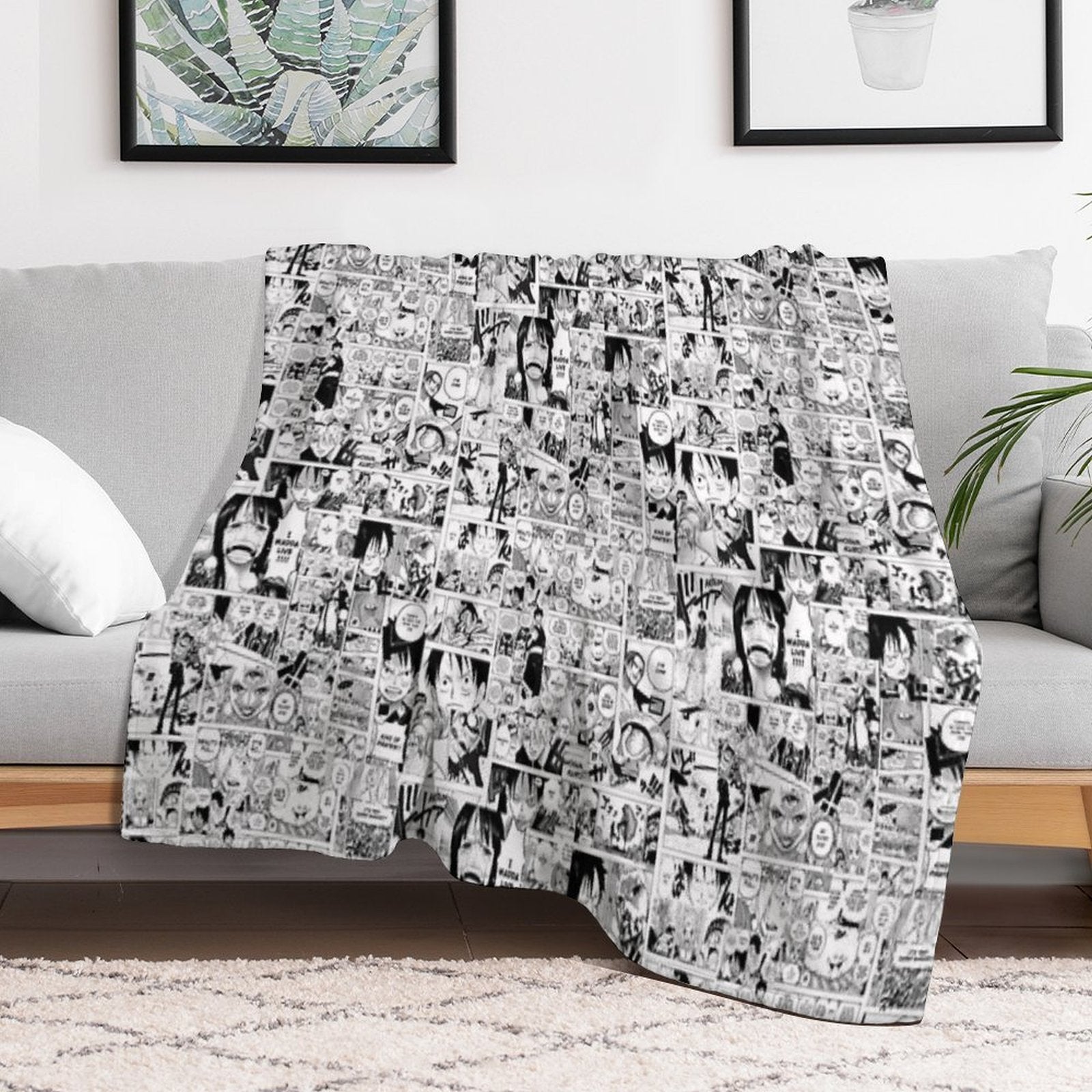 One Piece Manga Collage Comfort Throw Blanket