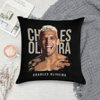 Charles Oliveira Smile Fighter Soft Shrink-Resistant Throw Pillow