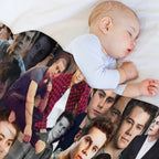 Dylan O'Brien Abstract Seamless Collage Pattern Wrinkle-free Throw Blanket