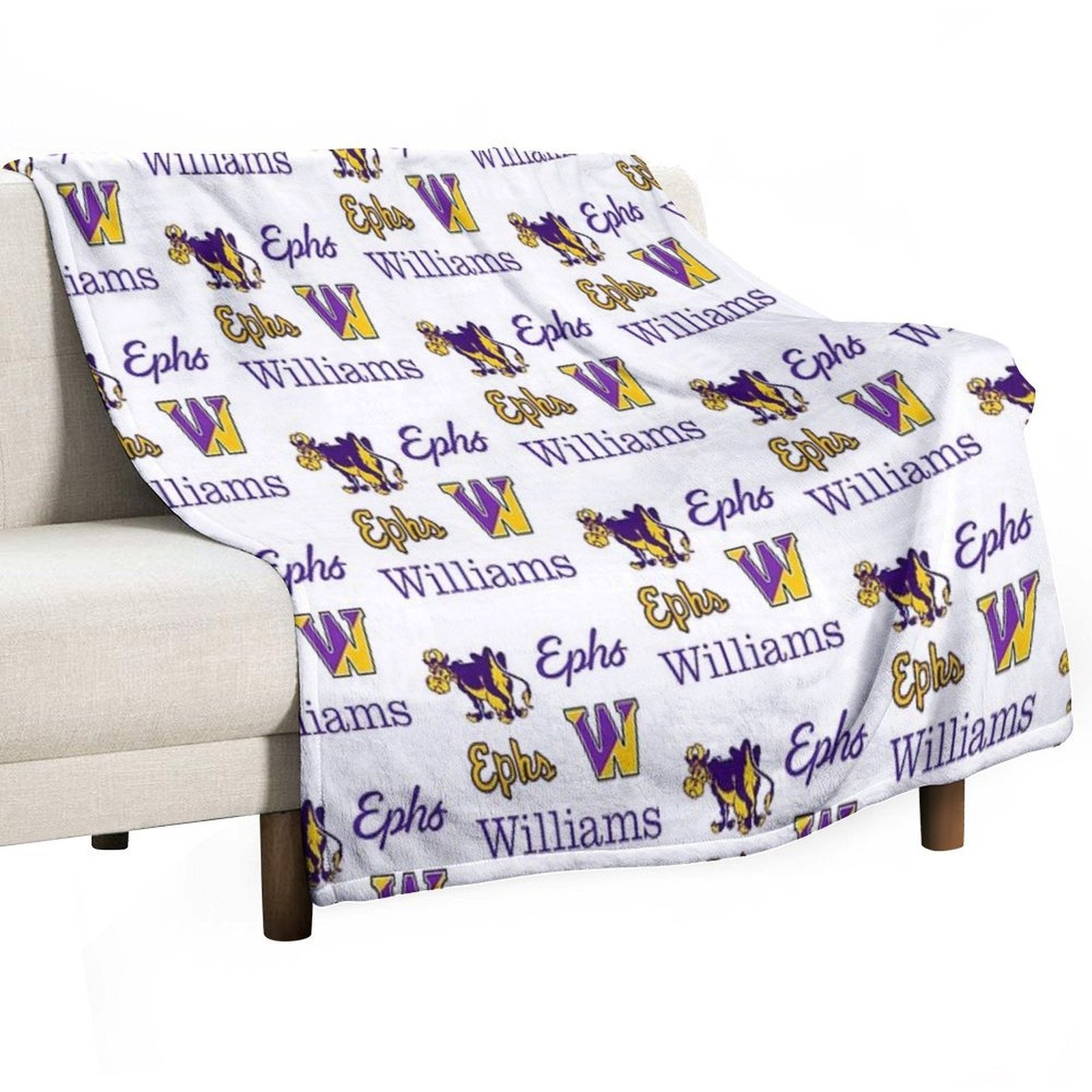 Williams College Logo Pack Eco-conscious Throw Blanket