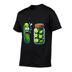 Funny Pickle Surprise A Cucumber And A Jar Of Sliced Pickles  Moisture-wicking T-Shirt
