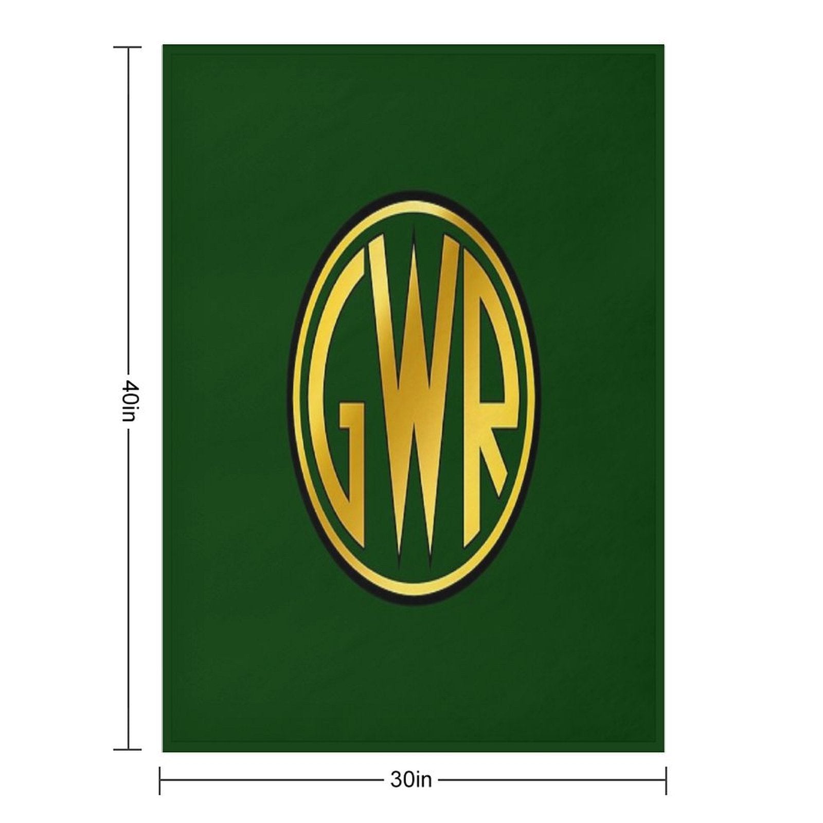 GWR Roundel Or Shirt Button (1934- 1942) Shrink-resistant Throw Blanket