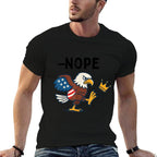 Nope, No Kings In America USA Bald Eagle 4th Of July Resist  Wrinkle-resistant T-Shirt