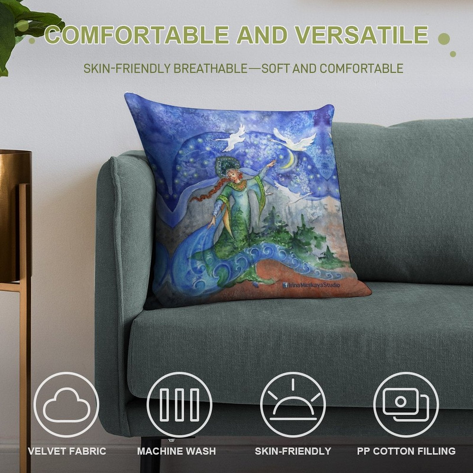 The Frog Princess Soft Fade-Resistant Throw Pillow