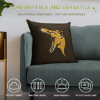 Tasmanian Tiger Stencil Soft Ultra-Soft Texture Throw Pillow