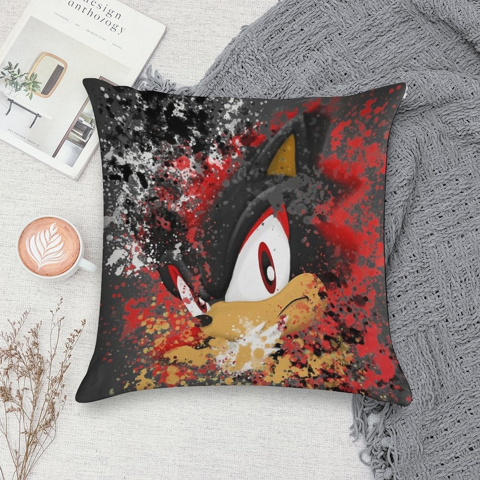 Shadow Stare Back V2.0 Soft Hidden Zipper Throw Pillow