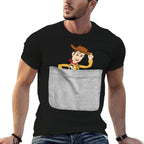 Disney Pixar Toy Story Sheriff Woody Mini Pocket Icon  Stretchy T-Shirt