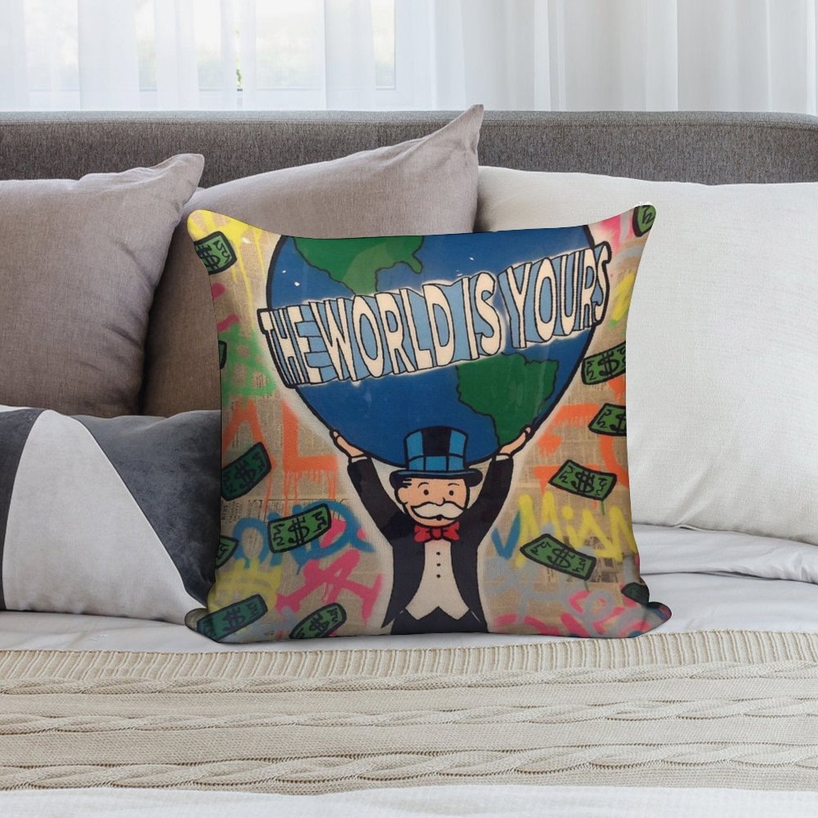 Alec World Soft High-Density Material Throw Pillow