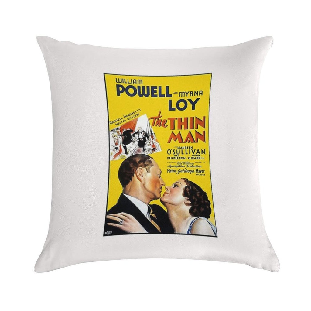 Retro Movie Art - The Thin Man Soft High-Density Material Throw Pillow
