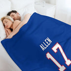 Josh Allen Buffalo Bills Jersey Number Premium Throw Blanket