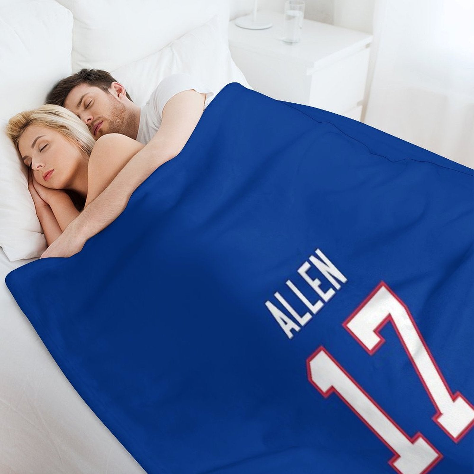 Josh Allen Buffalo Bills Jersey Number Premium Throw Blanket