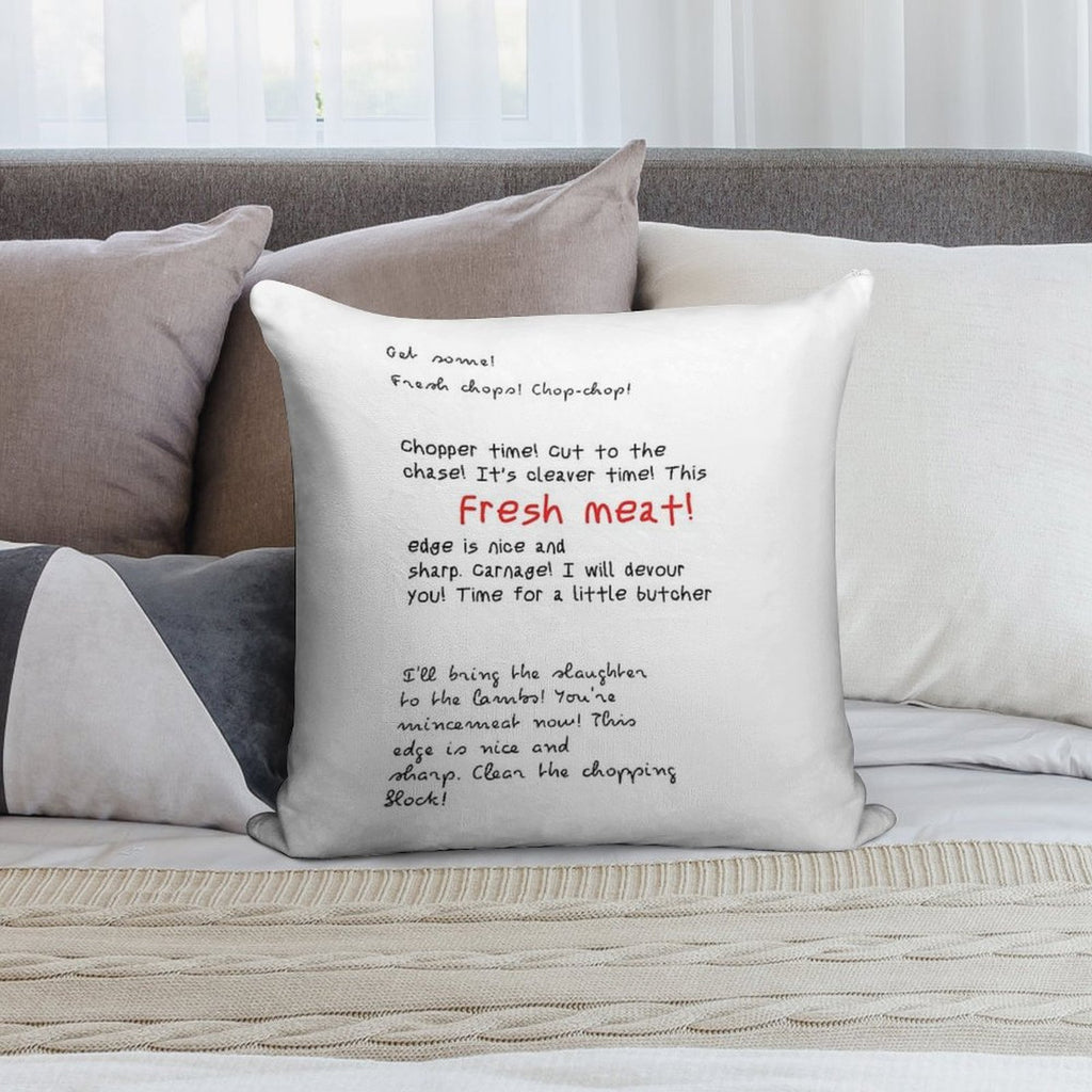 Pudge Responses Soft Hidden Zipper Throw Pillow