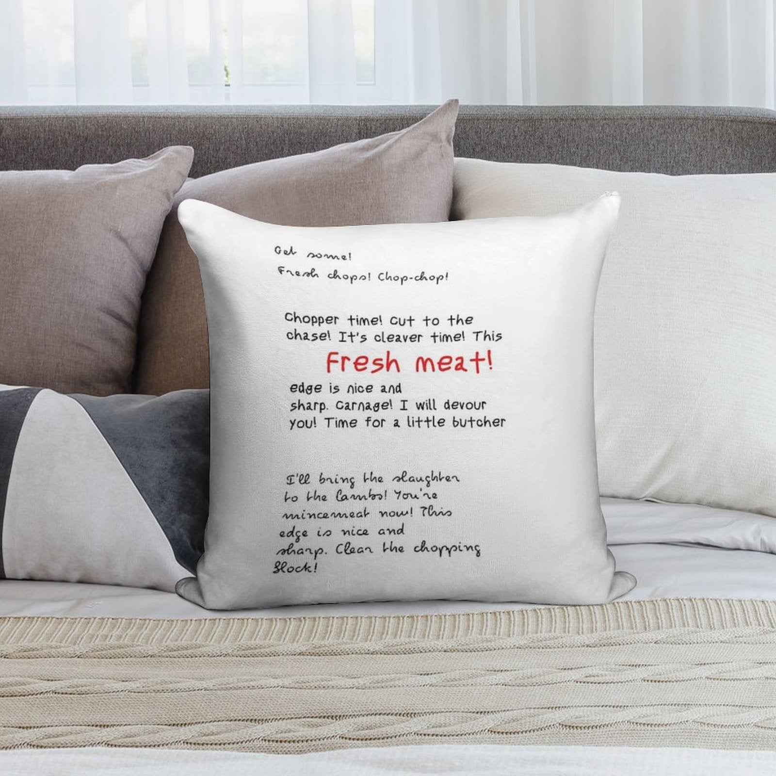 Pudge Responses Soft Hidden Zipper Throw Pillow