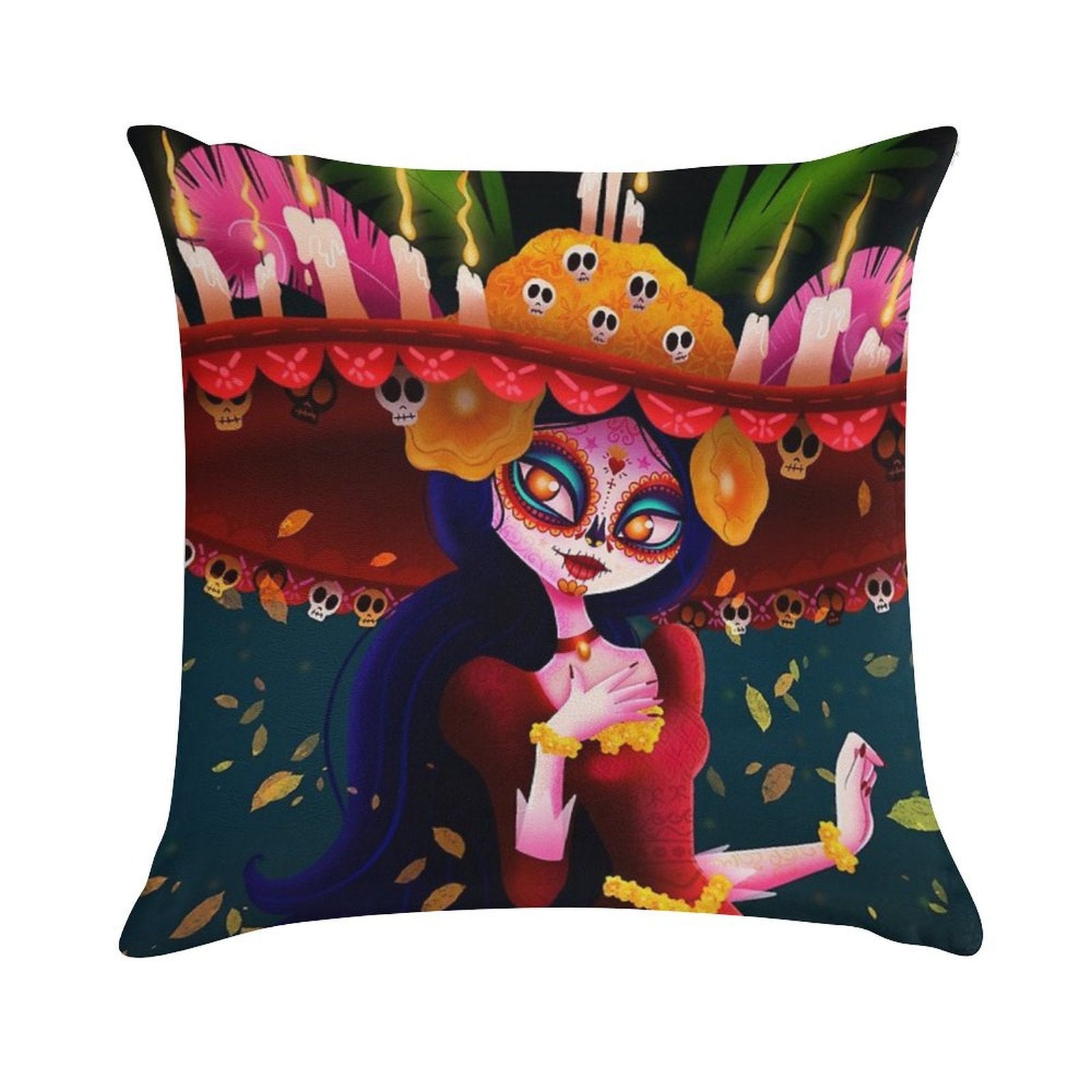 La Muerte - The Book of Life Soft Short Plush Fabric Throw Pillow