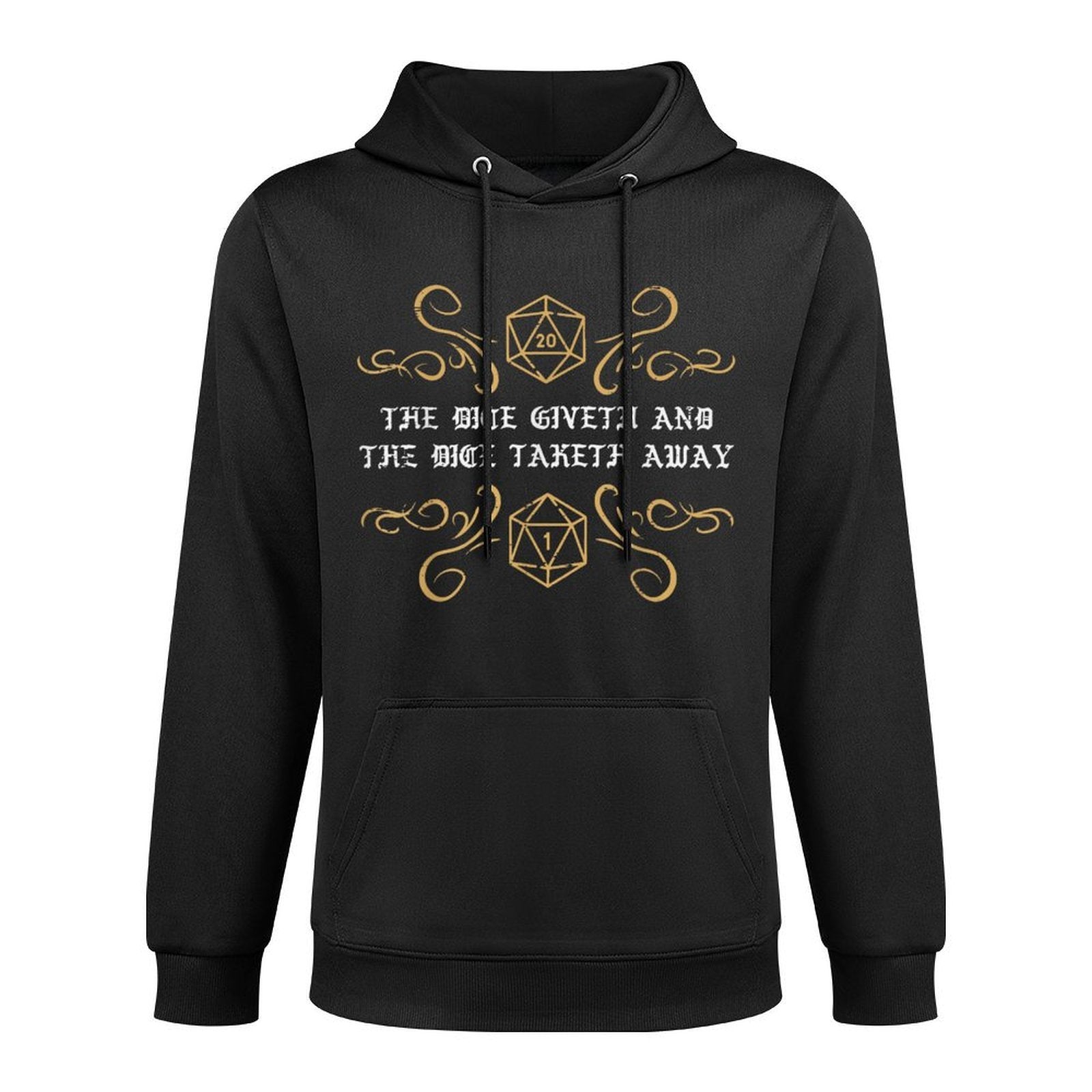Gaming The Dice Giveth Taketh Away Funny Gamer Men Boys Kids Versatile Streetwear Hoodie
