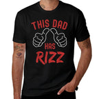 This Dad Has Rizz Funny Fathers Day Viral Meme W Rizz Pun  Vintage-inspired T-Shirt