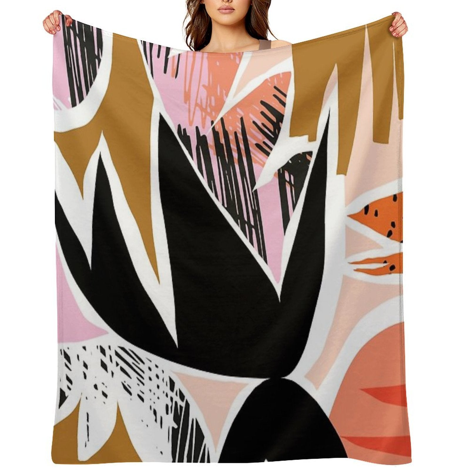 Refresher  Abstract Bright Print Travel-friendly Throw Blanket