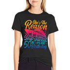 The Reason We Are Getting Ship Faced It&#39;s My 50th Birthday  High-quality Stitching T-Shirt