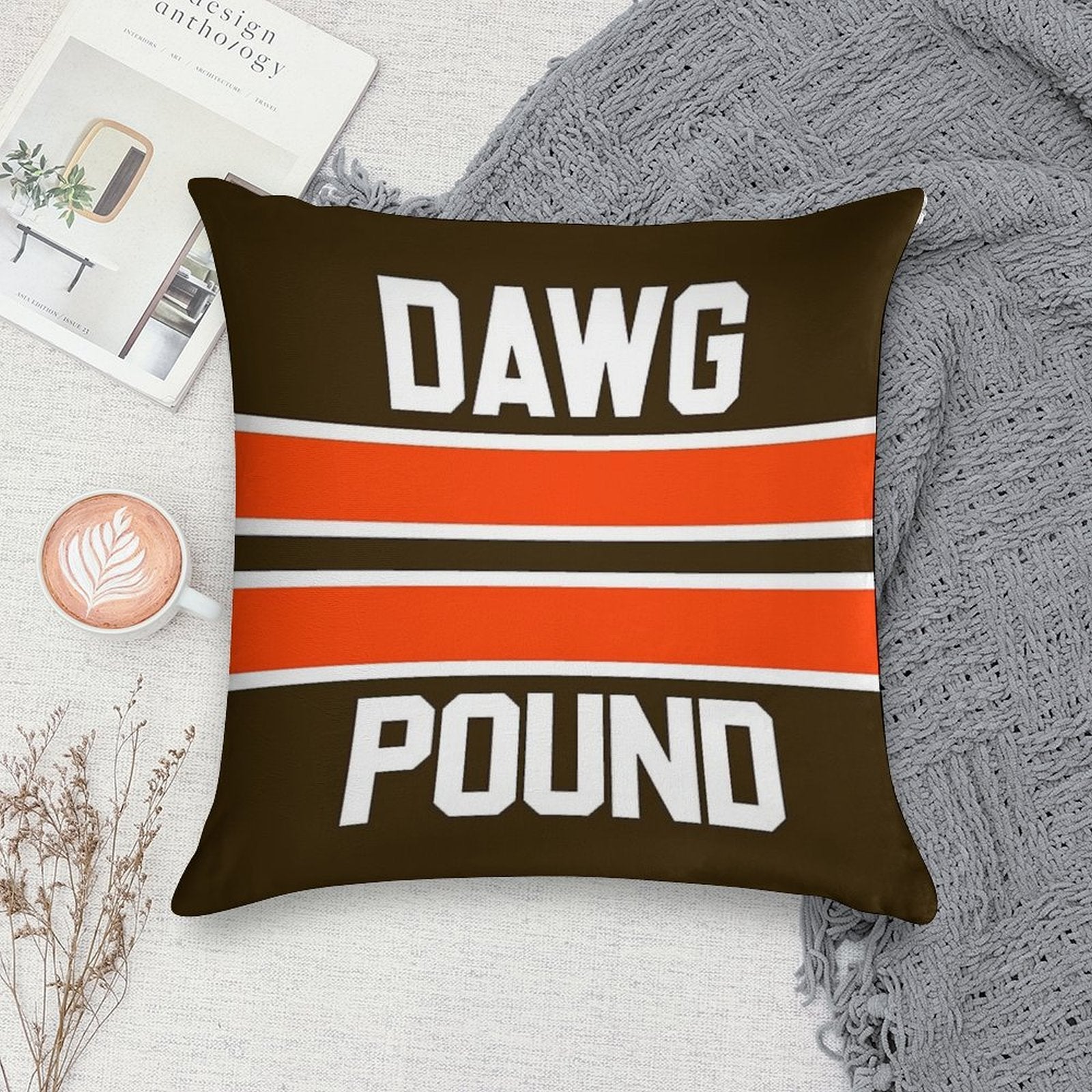 Dawg Pound Soft Home Decor Throw Pillow
