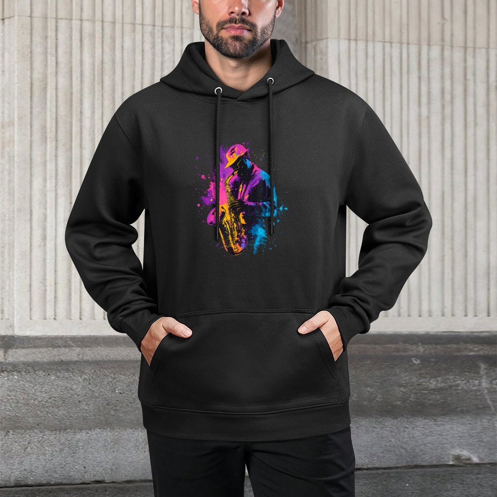 Colorful Saxophone Saxophonist Musician Music Lover Easy Care Hoodie
