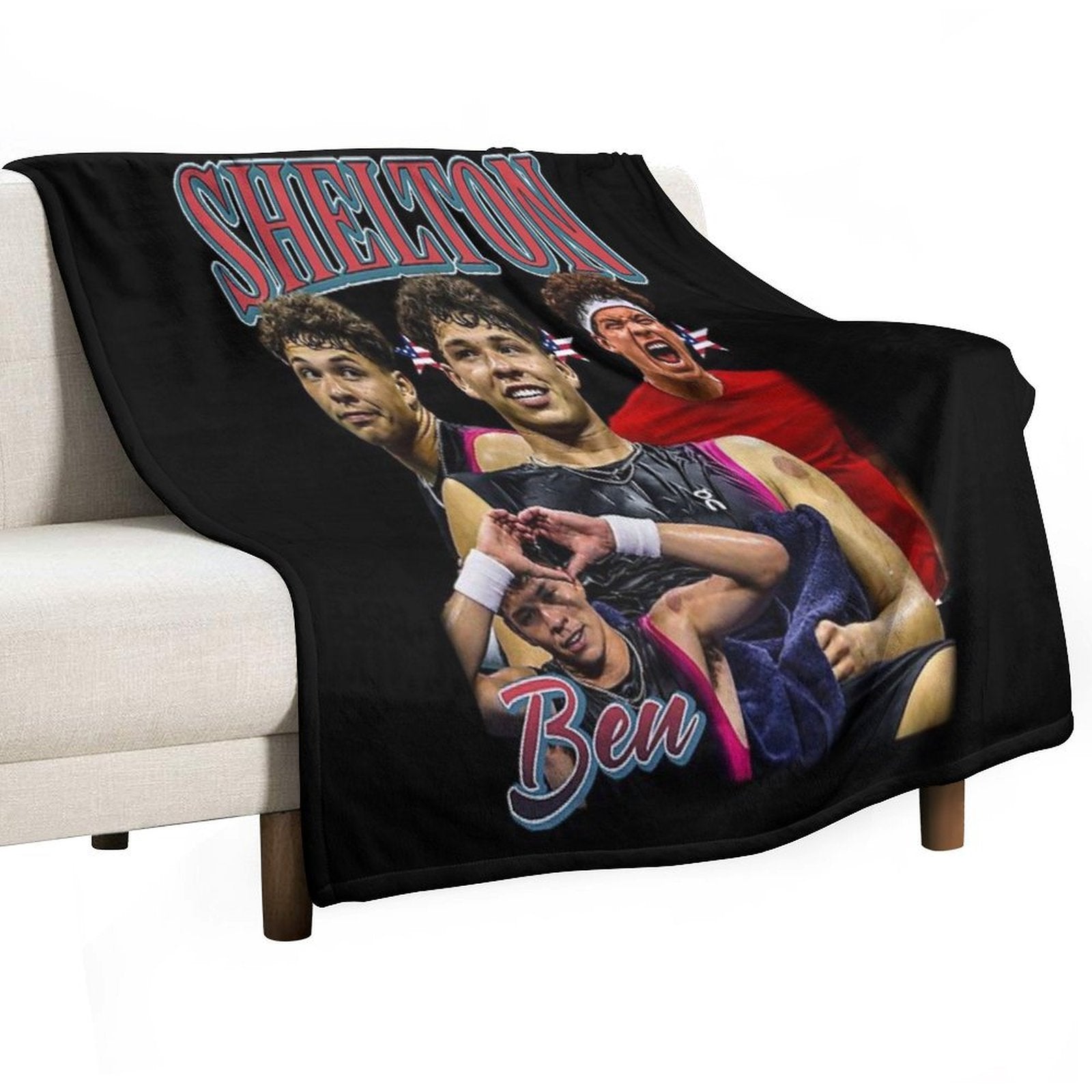 Champions Ben Shelton Vintage Bootleg Comfort Throw Blanket