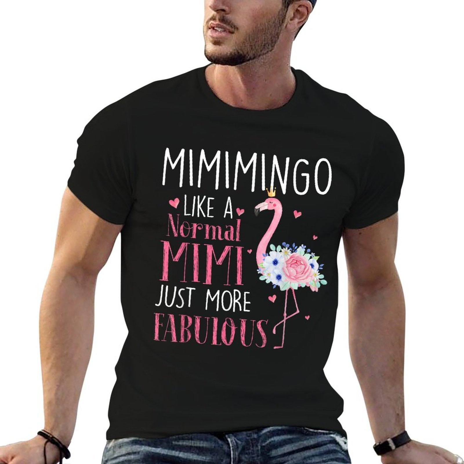 Flamingo Mimimingo Like A Normal Mimi Gifts Funny Grandma  Classic T-Shirt
