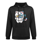 Transgender Pride Kawaii Cat Ramen Noodles Trans Colorfast Hoodie