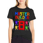 Master Builder Is 8 Yrs Old Building 8th Birthday Boys Girls Comfortable T-Shirt