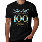 Blessed By God For 100 Years Old 100th Birthday Party B-Day Comfortable T-Shirt