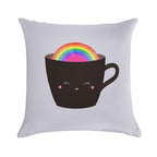 Rainbow in My Cup Soft Warmth Comfort Throw Pillow