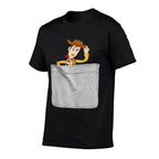 Disney Pixar Toy Story Sheriff Woody Mini Pocket Icon  Stretchy T-Shirt