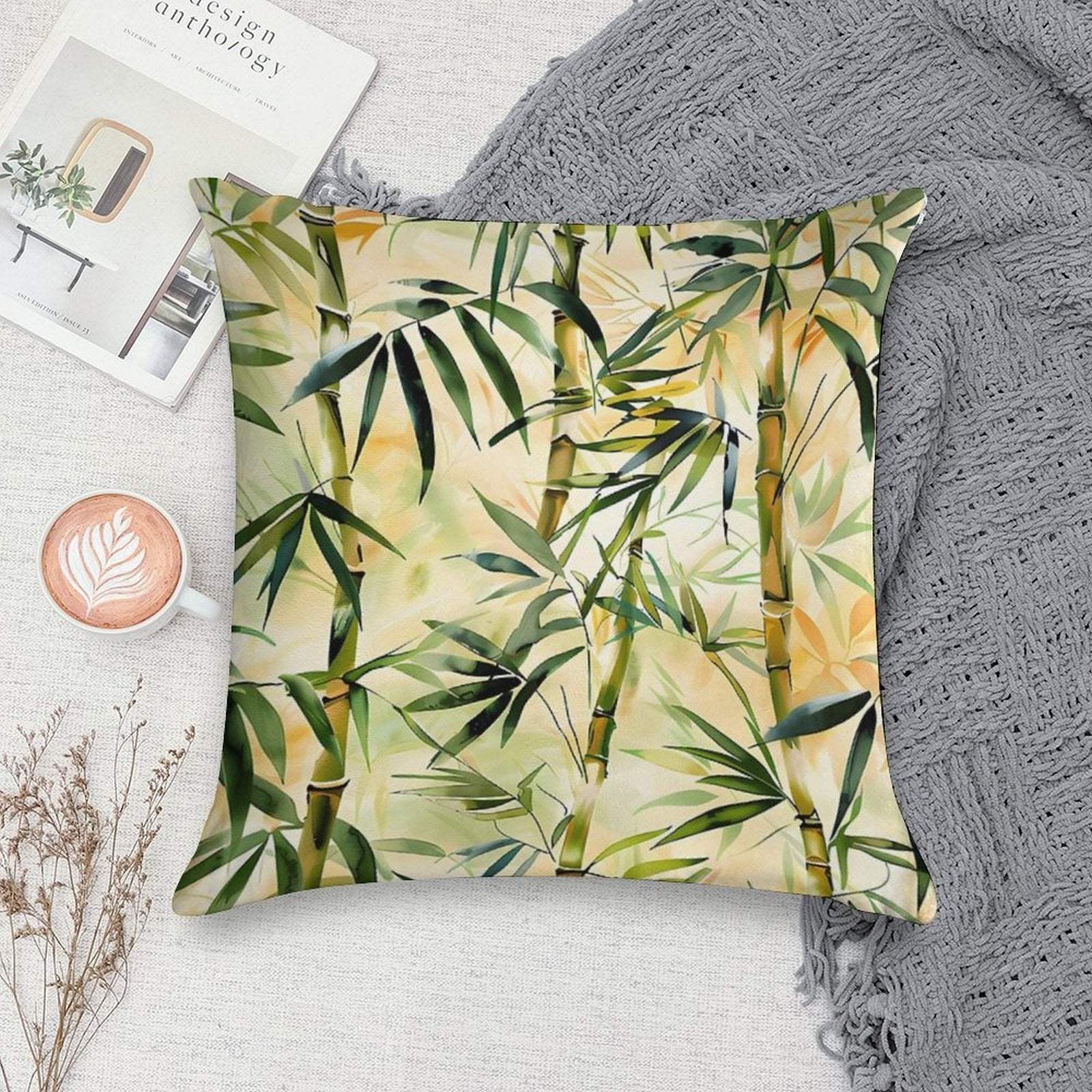 Bamboo Soft Easy Maintenance Throw Pillow
