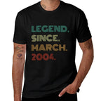 21 Years Old Legend Since March 2004 21st Birthday  Eco-friendly Material T-Shirt