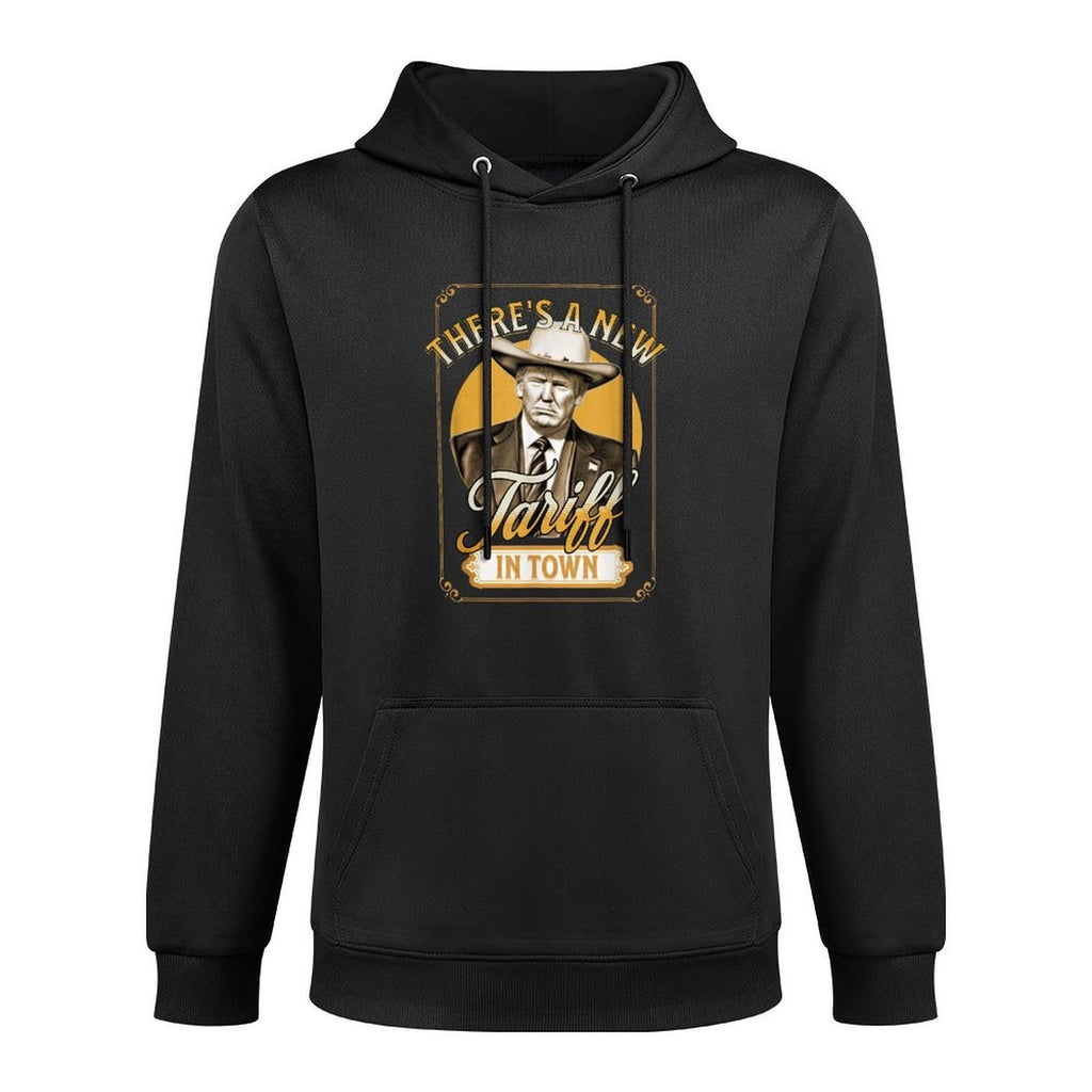 President Trump Tariff Satire Sheriff Humor Colorfast Hoodie