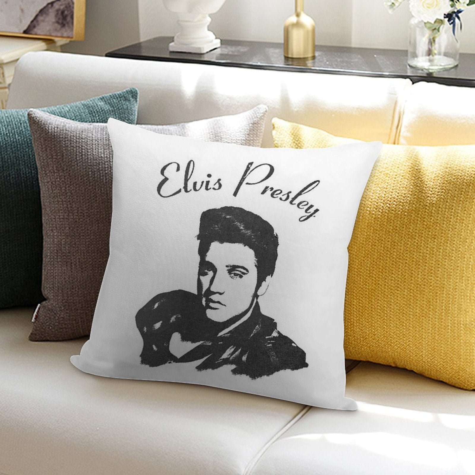 Vintage Official Script Soft Decorative Cover Throw Pillow