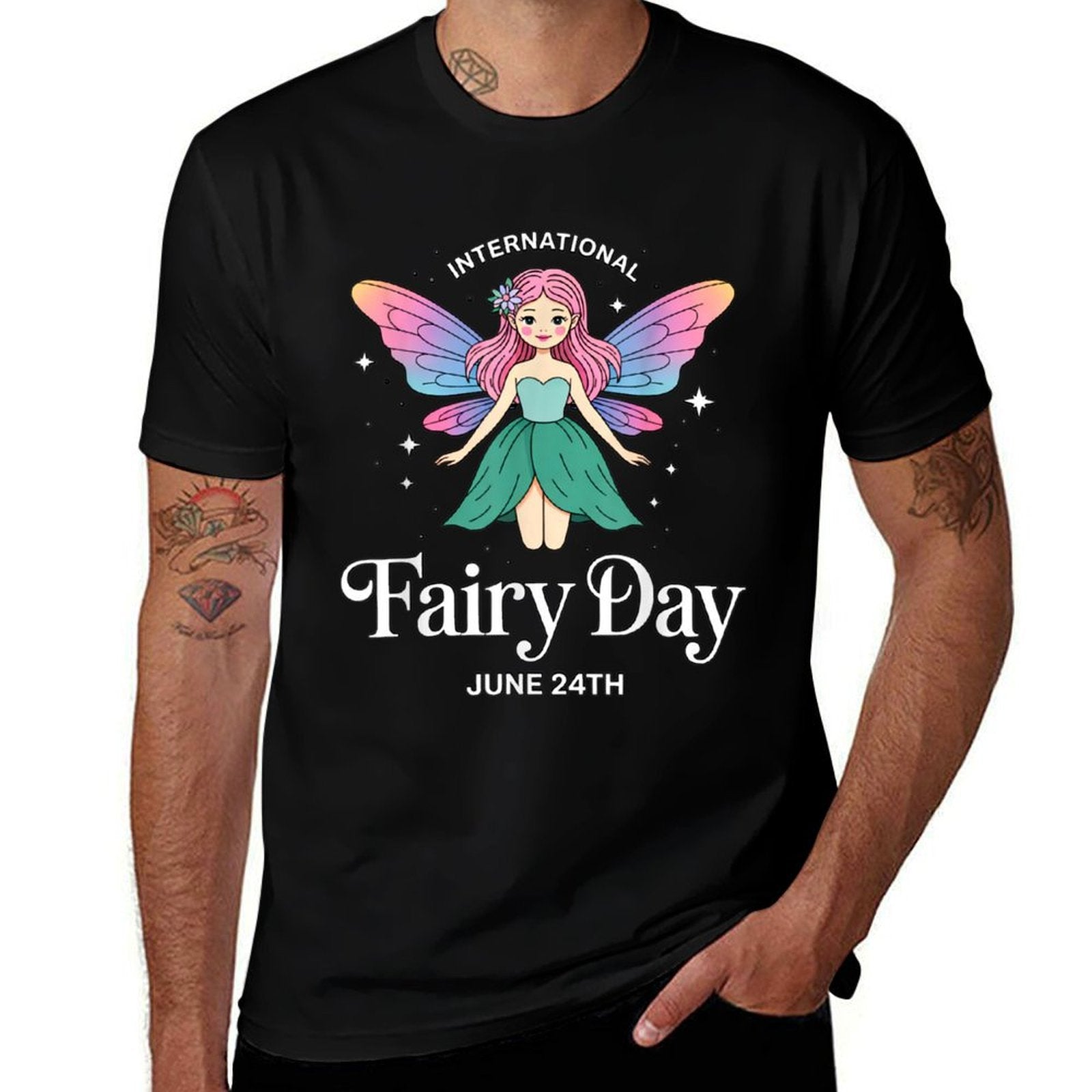 International Fairy Day June 24th Fairy Fantasy Lovers Day  Lightweight T-Shirt