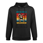 6 Year Old Birthday Bruh Level 6 Unlocked Dabbing Gamer Colorfast Hoodie