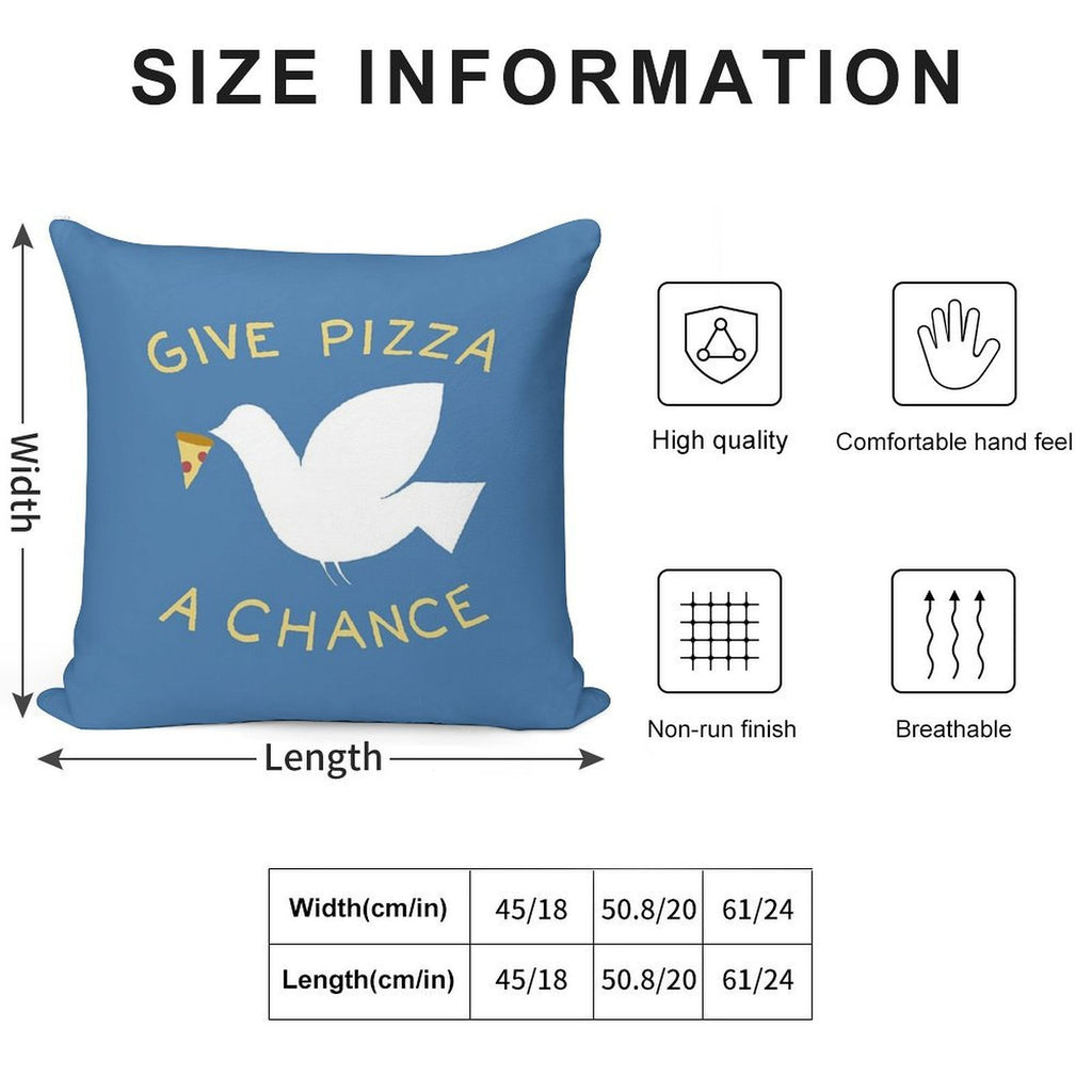 War & Pizza Soft Gift Ready Throw Pillow