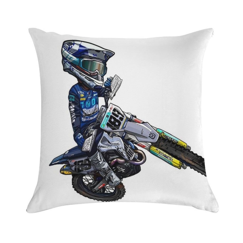 Dirt Bike Studios Collection 189 Soft Durable Construction Throw Pillow